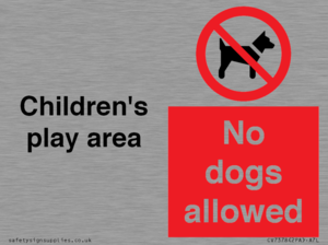 Children's play area. No dogs allowed